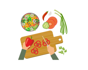príprava jedla - ilustrácia
